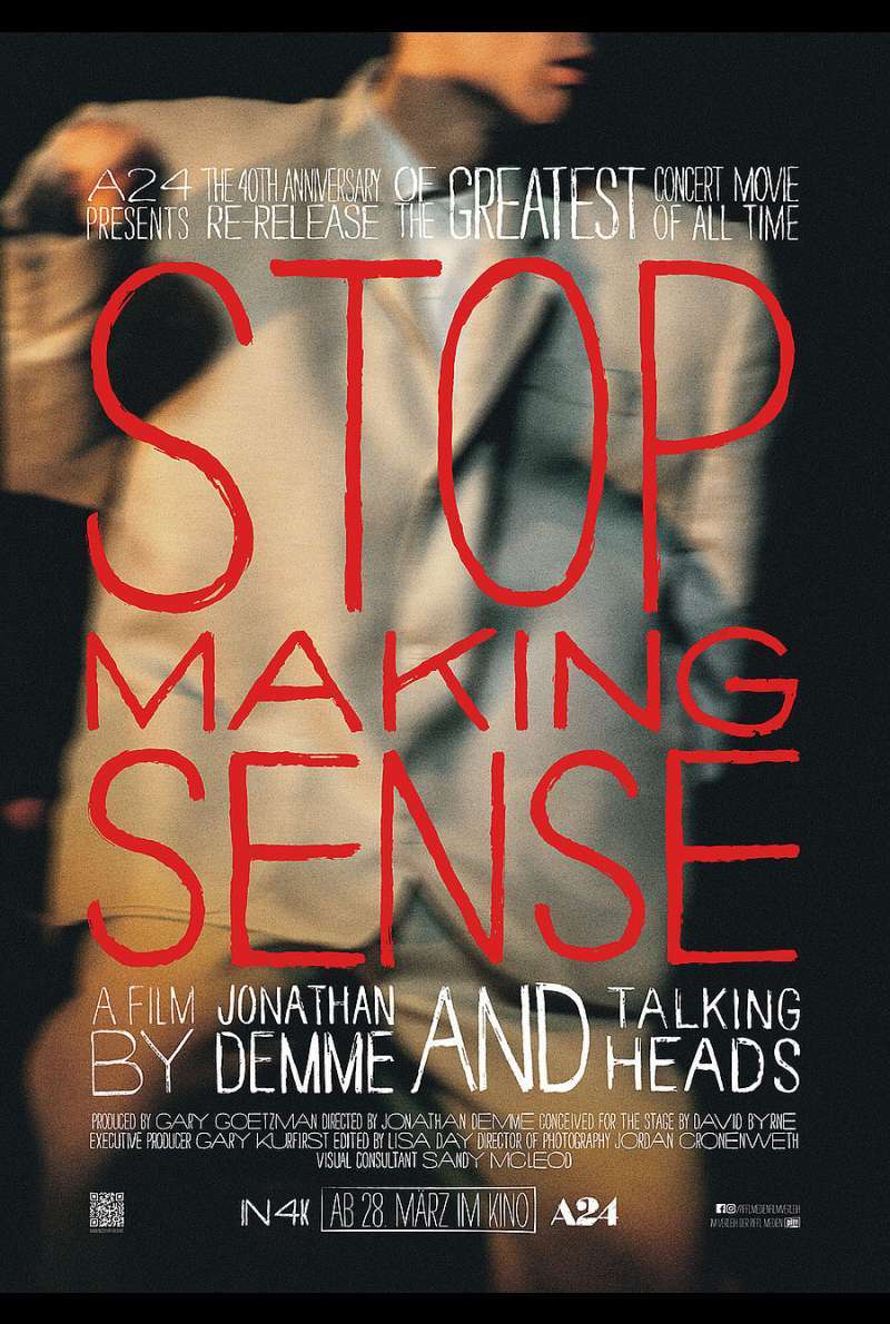 Filmplakat zu Stop Making Sense (1984/2024) von Jonathan Demme