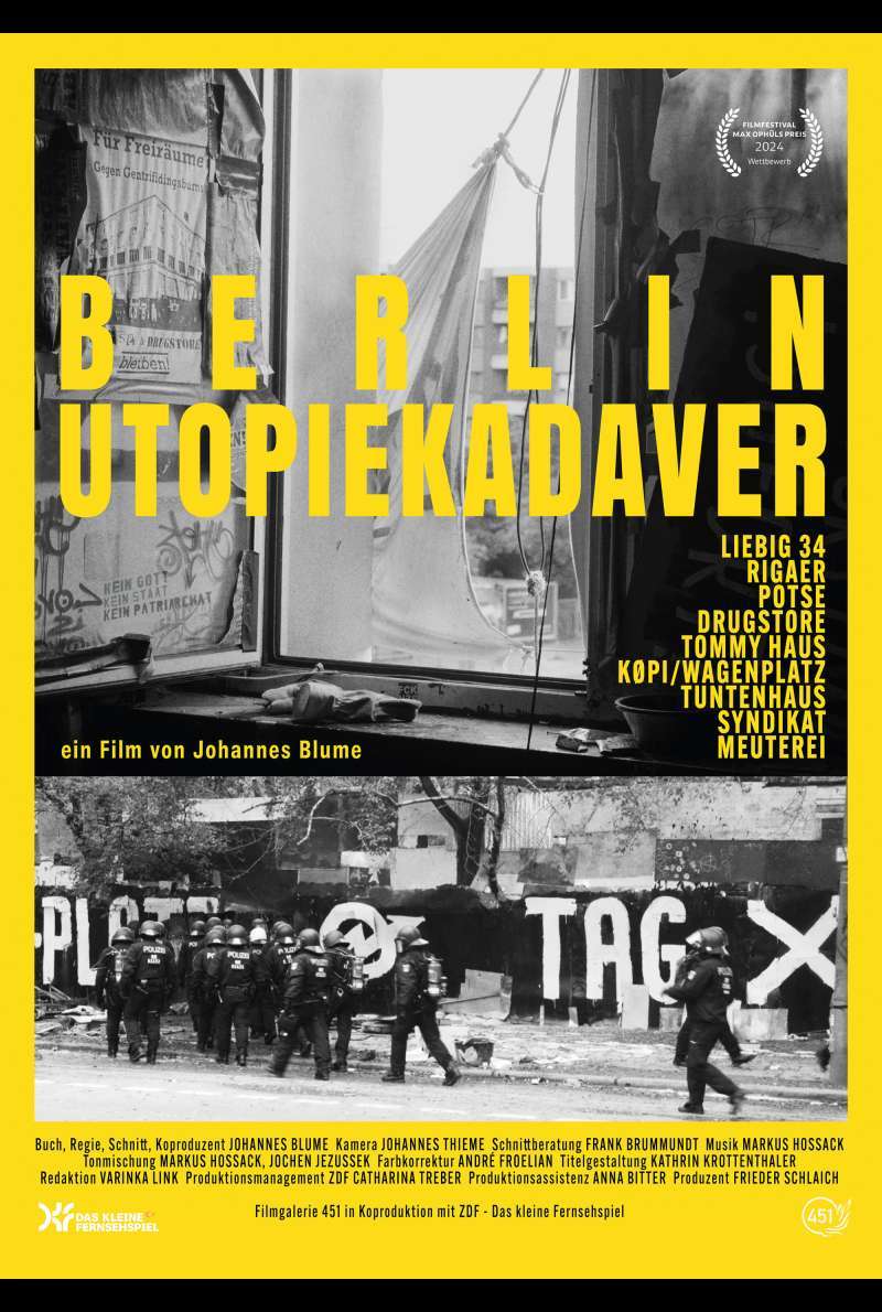 Filmplakat zu Berlin Utopiekadaver (2024) von Johannes Blume