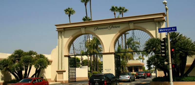 Das Eingangstor der Paramount Pictures an der Melrose Avenue (2008)